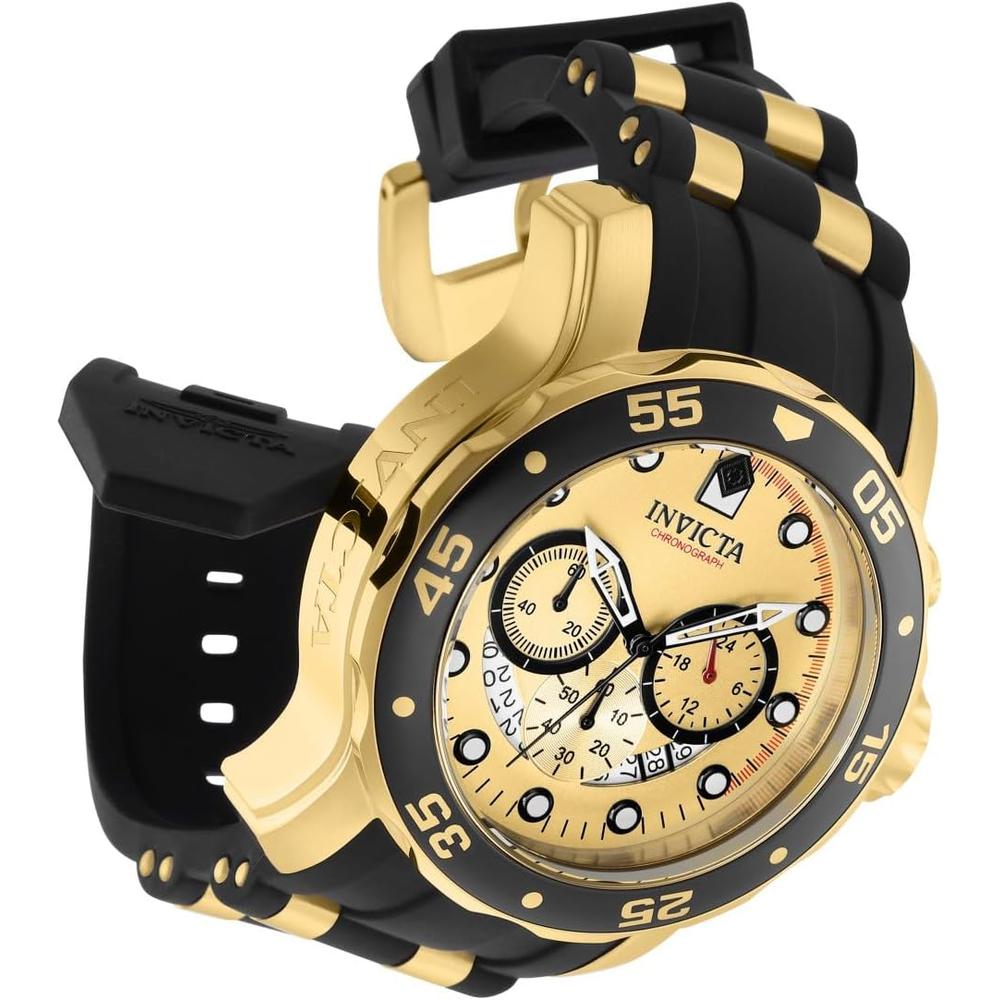 Reloj Invicta Pro Diver para hombre acero inoxidable corona de empuje | Amarillo y Negro