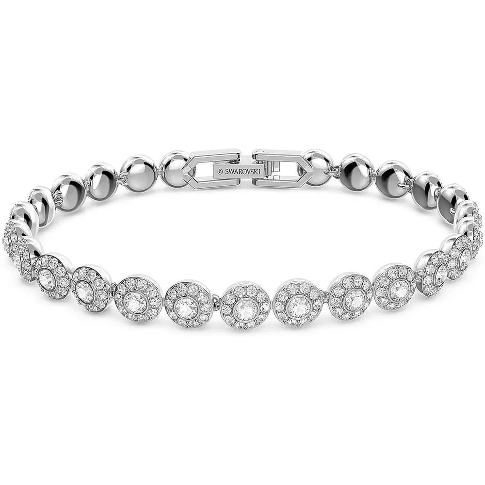 SWAROVSKI PULSERA TENNIS UNA ANGELIC ACABADO RODIO PARA MUJER | PLATEADO