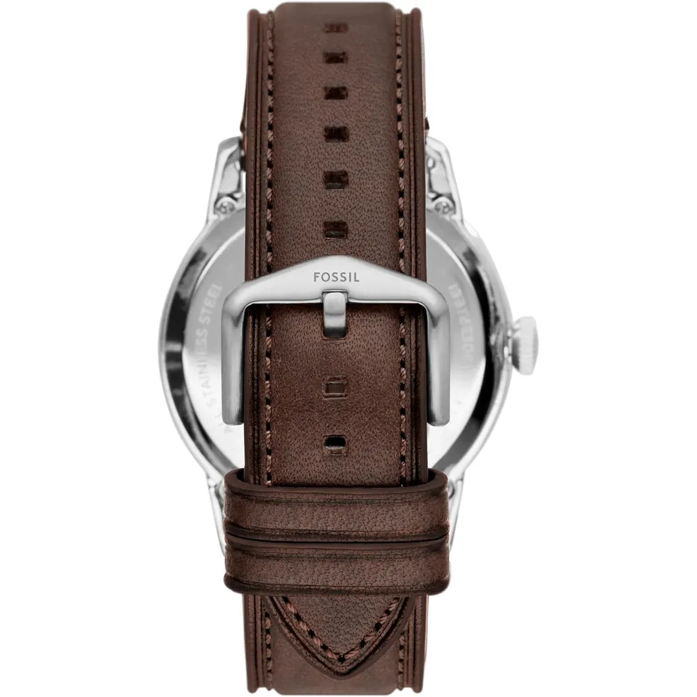 Fossil reloj automático Townsman para hombre, acero | Marrón/ Plateado