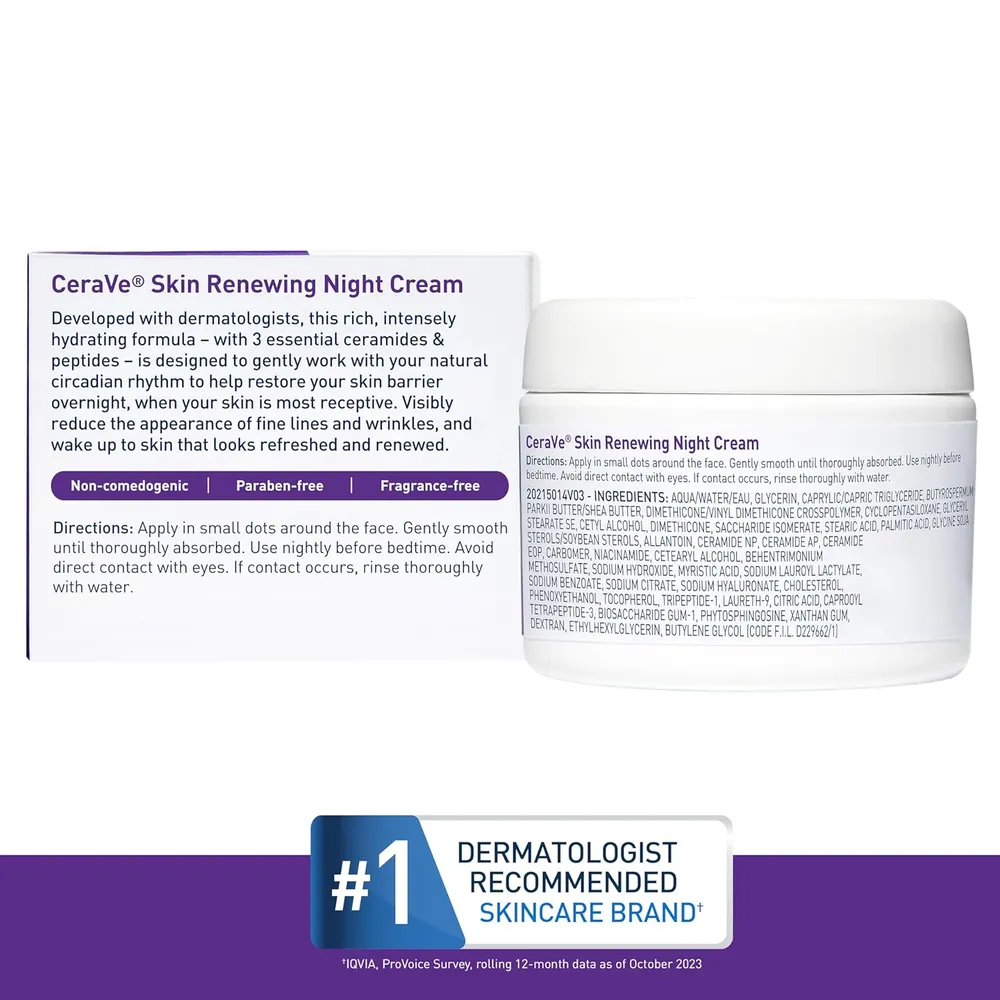CERAVE CREMA DE NOCHE RENOVADORA DE PIEL 1.7 OZ / 48 GR