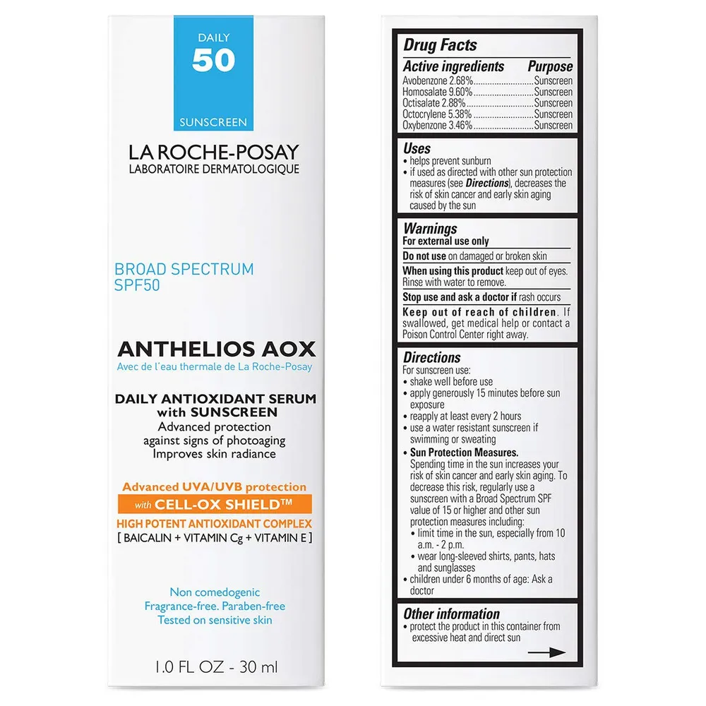 SÉRUM ANTIOXIDANTE CON SPF ANTHELIOS AOX LA ROCHE-POSAY 1 OZ / 30 ML