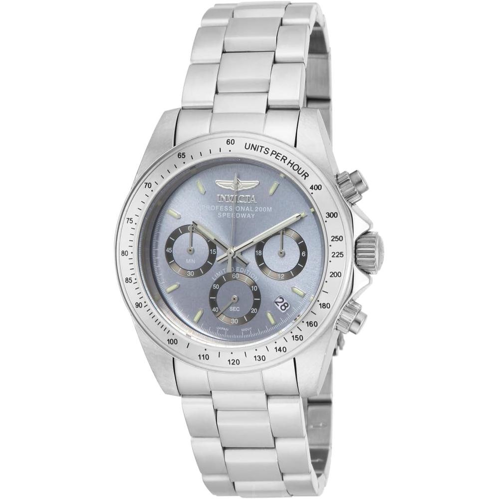 Reloj Invicta Speedway para hombre cristal de fusión de llama, 39 mm / 3.9 cm | Plata