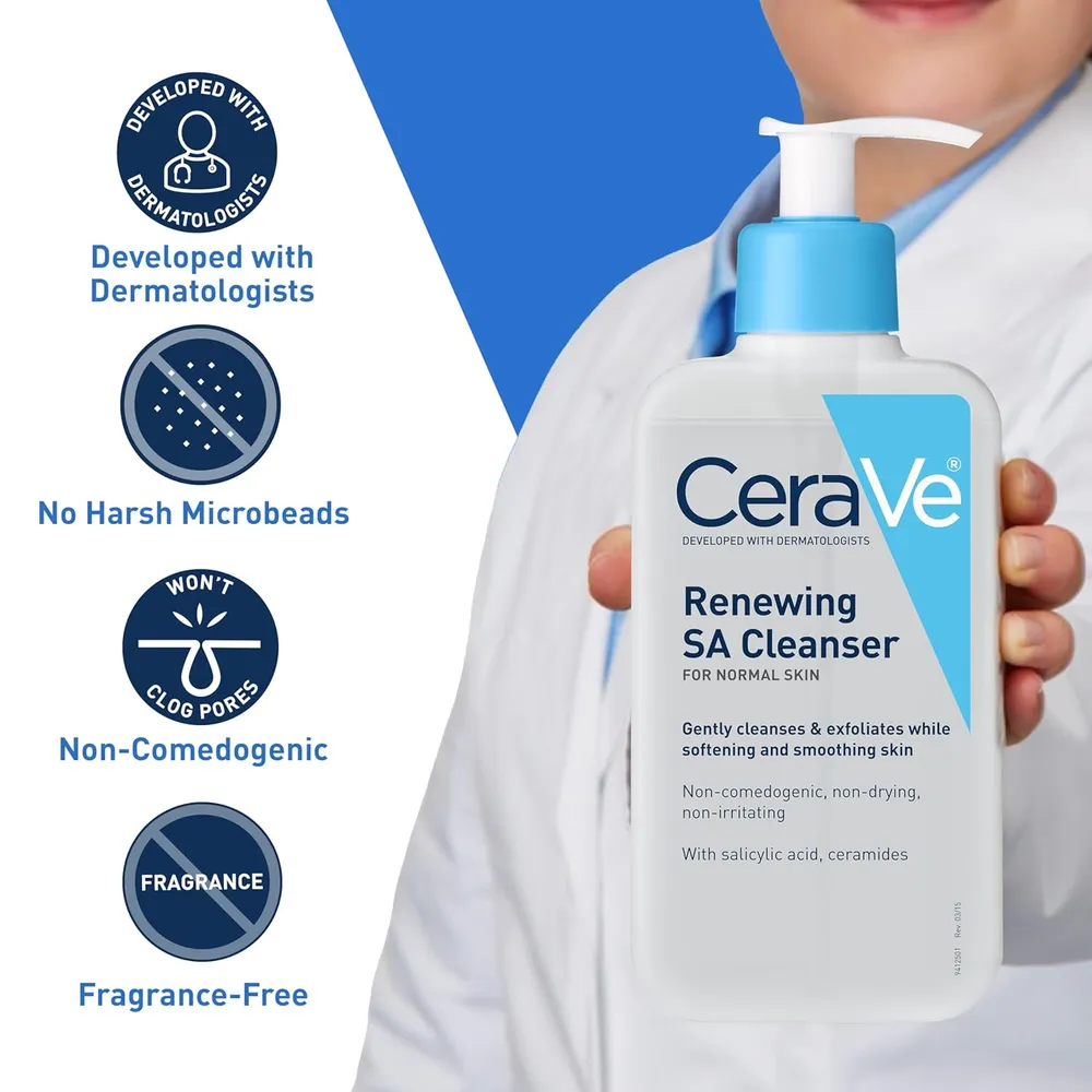 CERAVE LIMPIADOR RENOVADOR CON ÁCIDO SALICÍLICO EXFOLIANTE 8 OZ / 237 ML