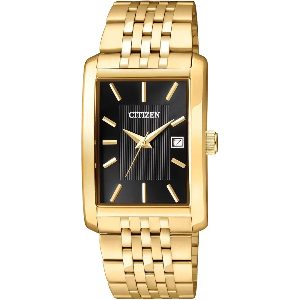 Citizen BH1673-50E reloj clásico de cuarzo para hombre en acero inoxidable | 26 mm - Oro/negro