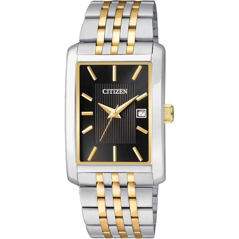 Citizen BH1673-50E reloj clásico de cuarzo para hombre en acero inoxidable | 26 mm - Plateado/Negro