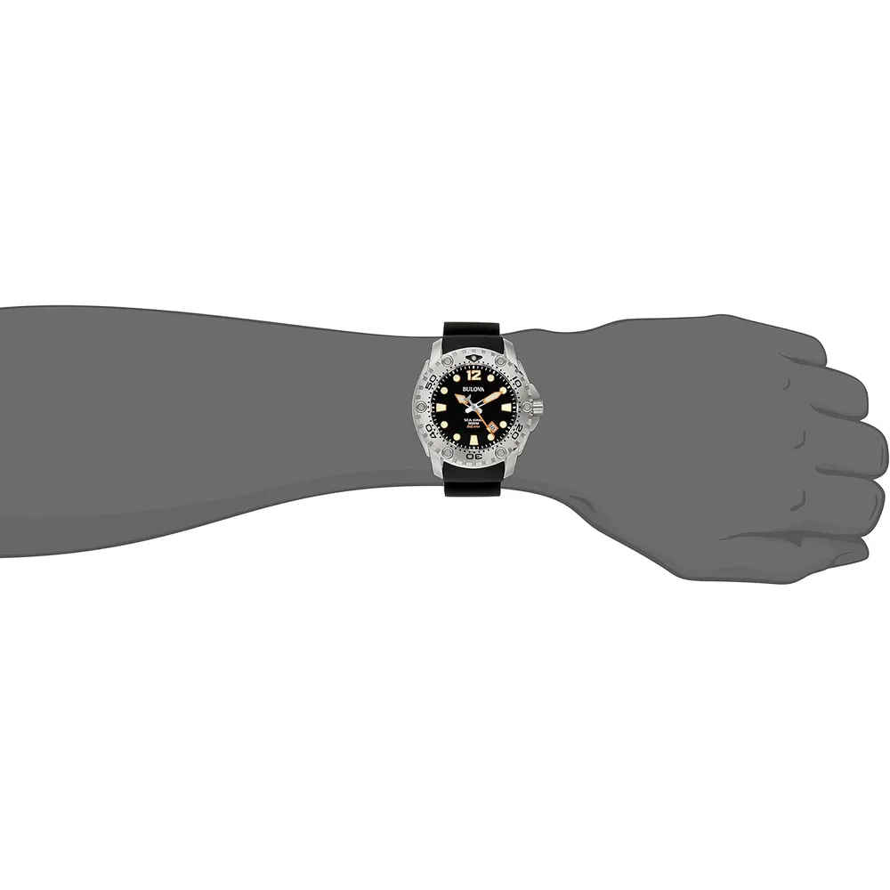 Bulova reloj Sea King de cuarzo para hombre analógico | Negro