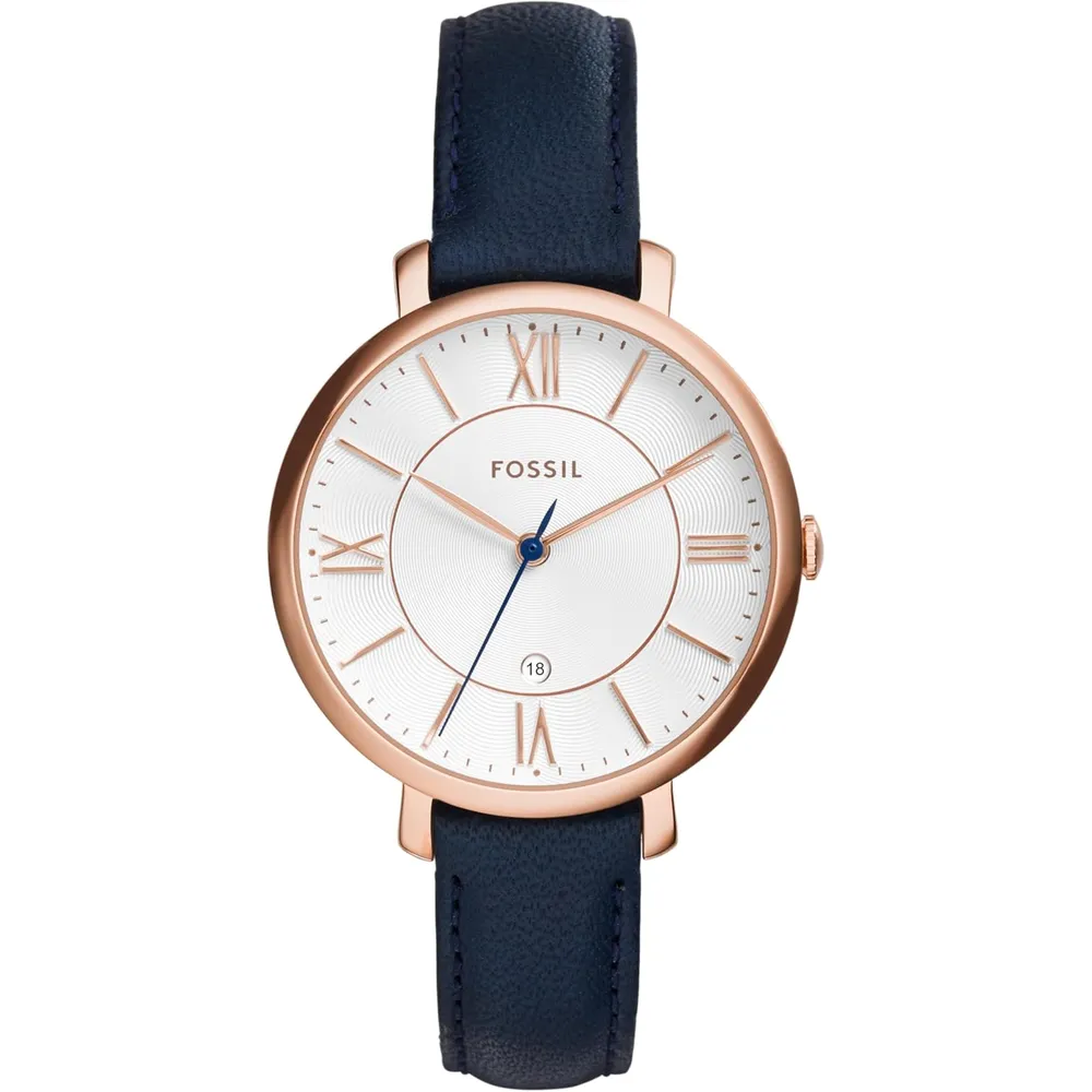 Fossil reloj de cuarzo Jacqueline para mujer, acero inoxidable | Azul