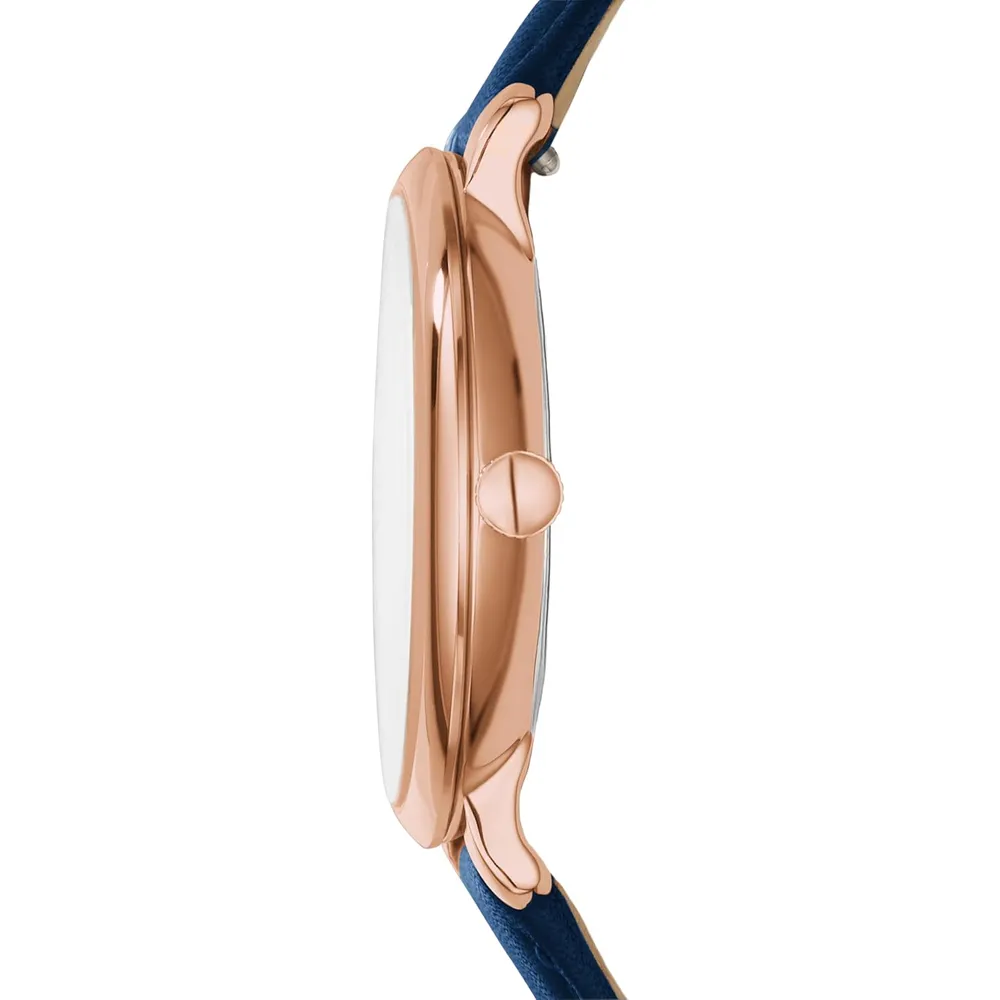 Fossil reloj de cuarzo Jacqueline para mujer, acero inoxidable | Azul