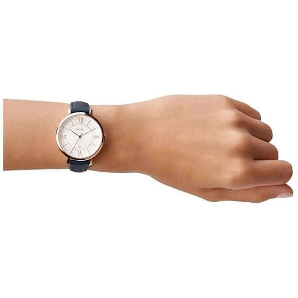 Fossil reloj de cuarzo Jacqueline para mujer, acero inoxidable | Azul