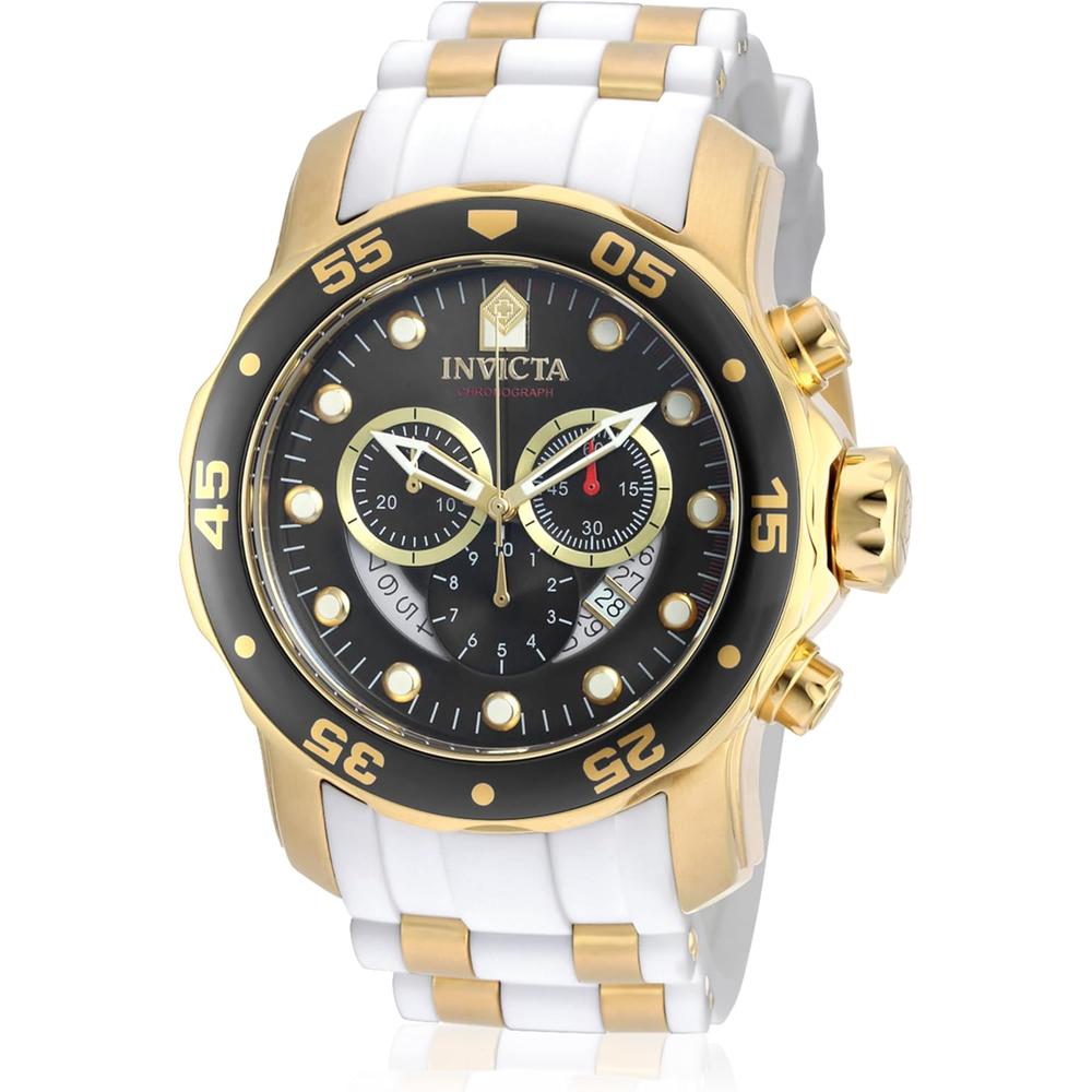Reloj Invicta Pro Diver para hombre cristal de fusión de llama | Dorado y Negro