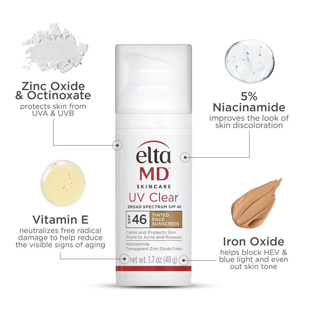 Protector solar facial EltaMD 1.7 oz / 48 gr | Tinted