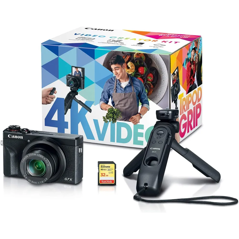 Canon cámara digital PowerShot G7 X Mark III trípode | Negro