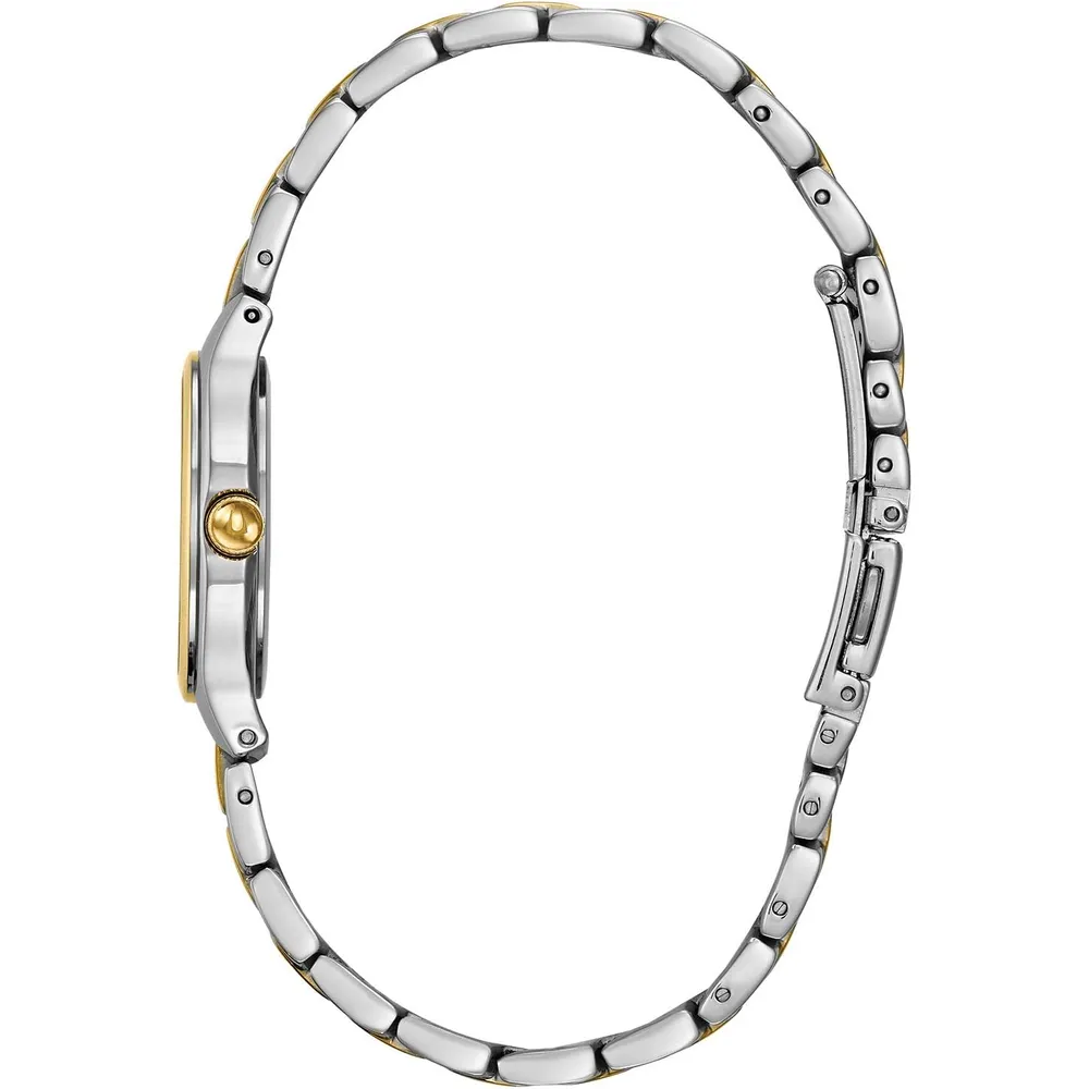 Bulova reloj clásico vestir mujer 3 agujas de cuarzo acero | Oro/Plata