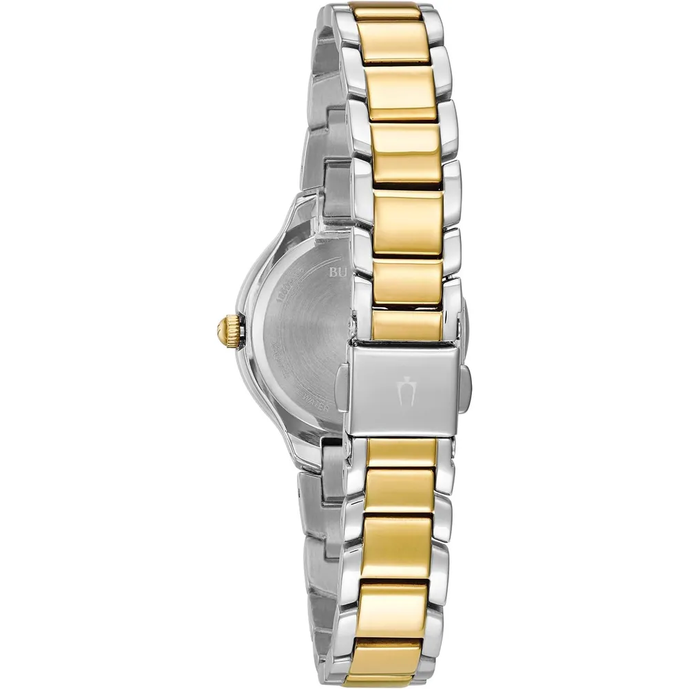 Bulova reloj clásico vestir mujer 3 agujas de cuarzo acero | Oro/Plata
