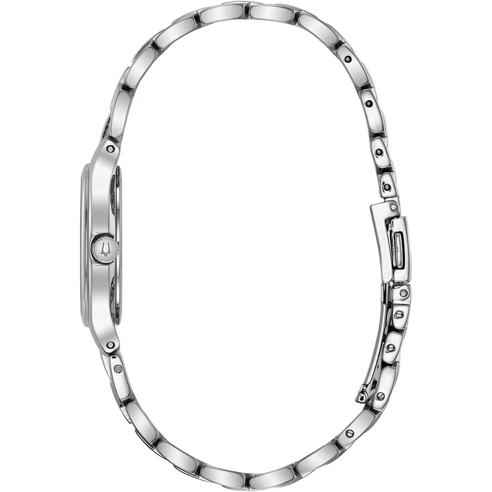 Bulova reloj clásico vestir mujer 3 agujas de cuarzo acero | Plata