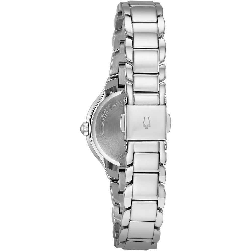 Bulova reloj clásico vestir mujer 3 agujas de cuarzo acero | Plata