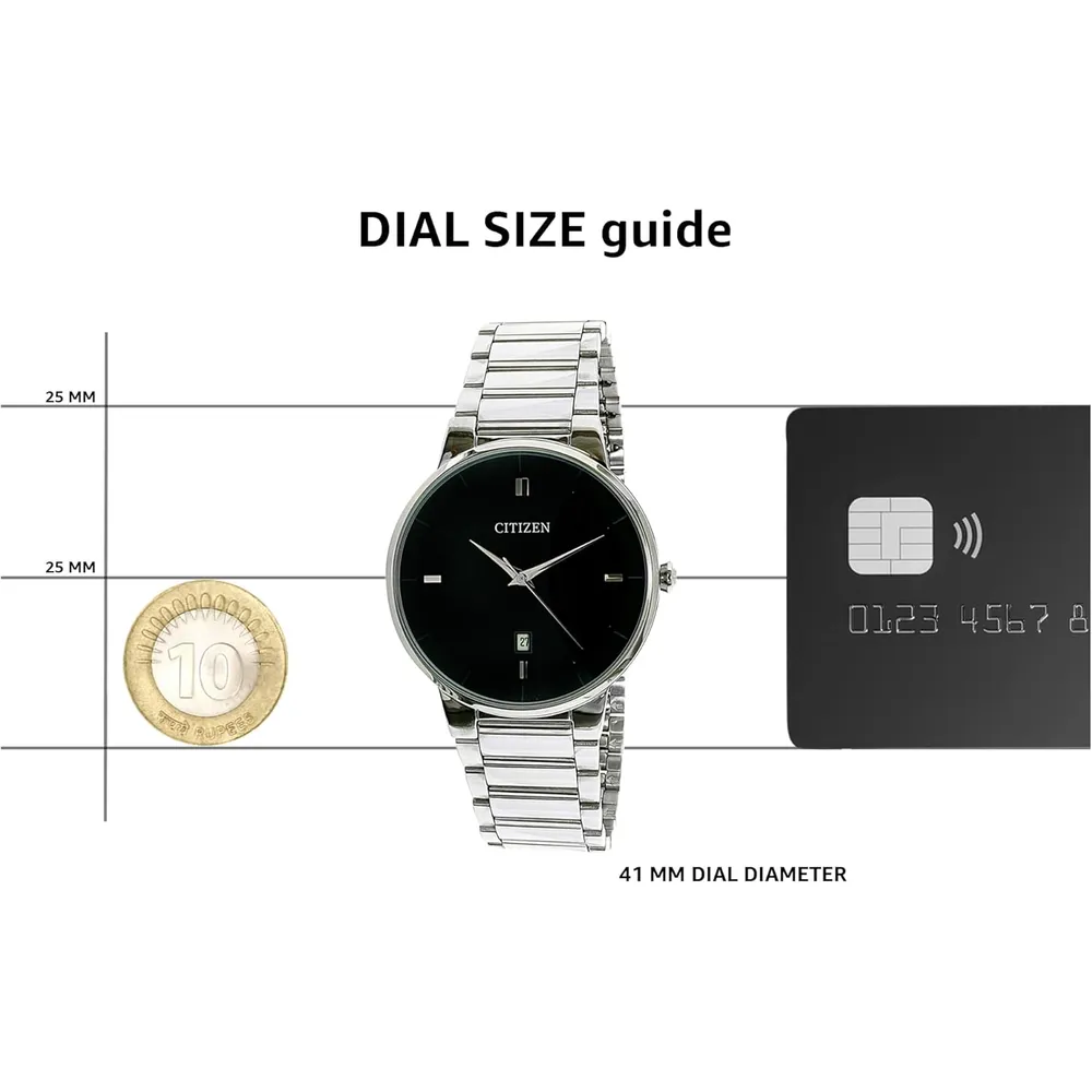 Citizen BI5010-59E reloj analógico con esfera negra | Plateado
