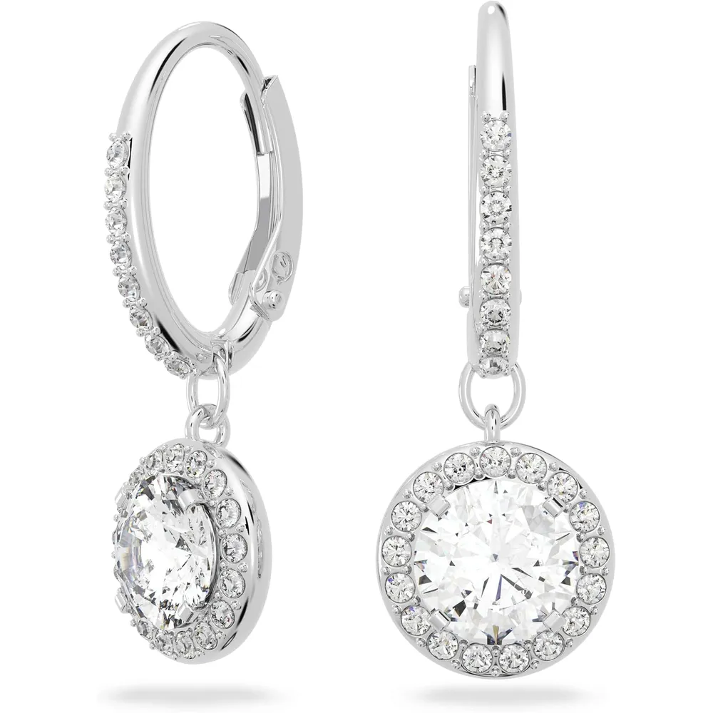SWAROVSKI ARETES DROP ANGELIC ACABADO RODIO PARA MUJER | PLATEADO