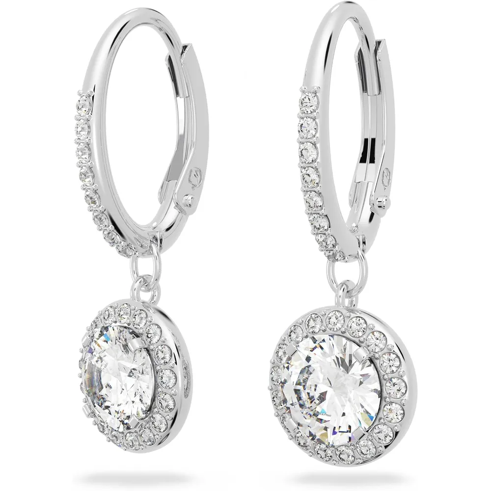 SWAROVSKI ARETES DROP ANGELIC ACABADO RODIO PARA MUJER | PLATEADO