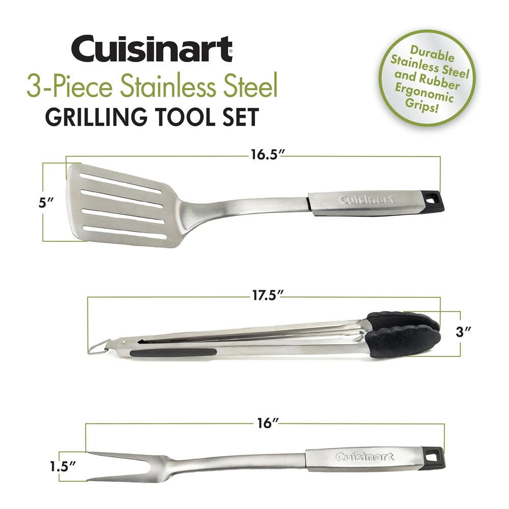 Juego de 14 Piezas para Parrilla Cuisinart de Acero Inoxidable - Plateado