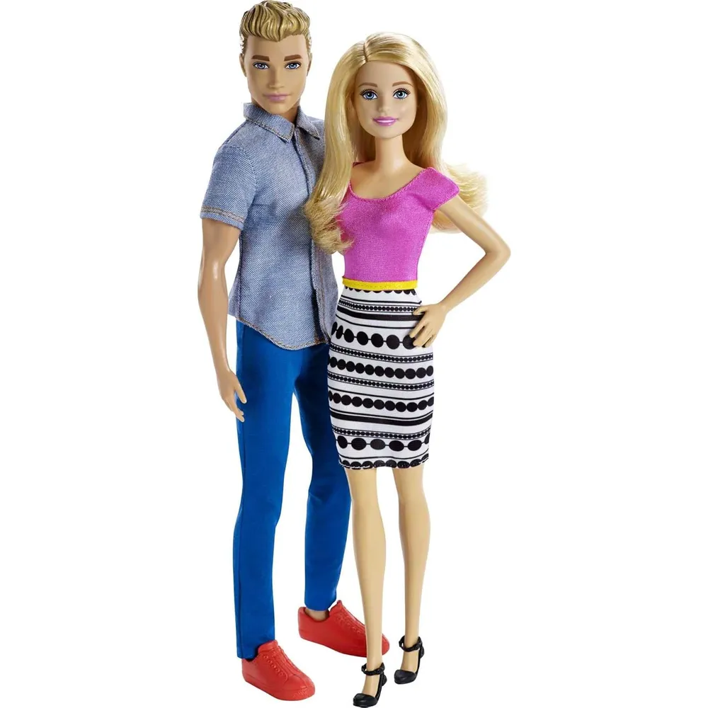 BARBIE y KEN pack de 2 muñecas 11"/28 cm con accesorios