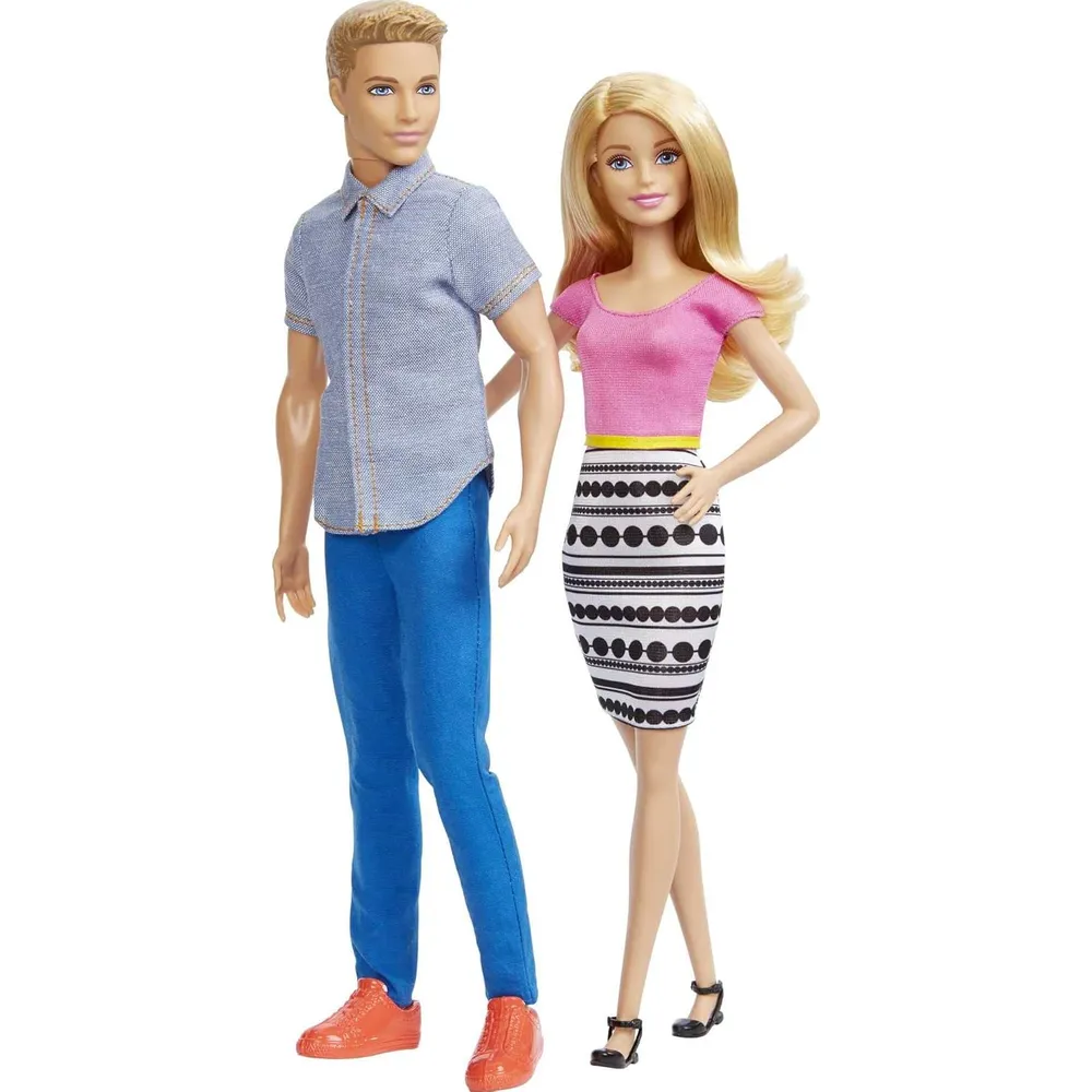 BARBIE y KEN pack de 2 muñecas 11"/28 cm con accesorios