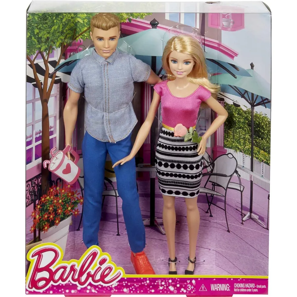 BARBIE y KEN pack de 2 muñecas 11"/28 cm con accesorios
