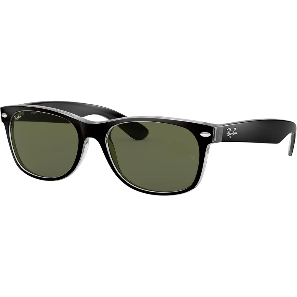 b015l2ldcu_0_webp.webp Ray-Ban RB2132 New Wayfarer Gafas de sol para hombre | Black on Transparent / Green III