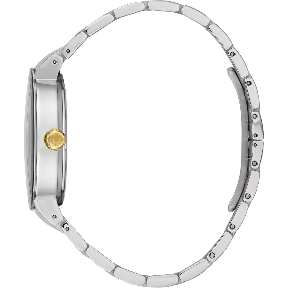 Bulova reloj multifuncional moderno para hombre de acero inoxidable | Oro/Plata