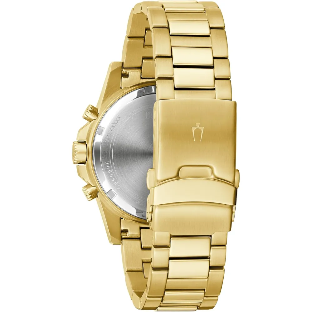 Bulova reloj clásico de vestir cronógrafo para hombre de cuarzo con calendario | Oro