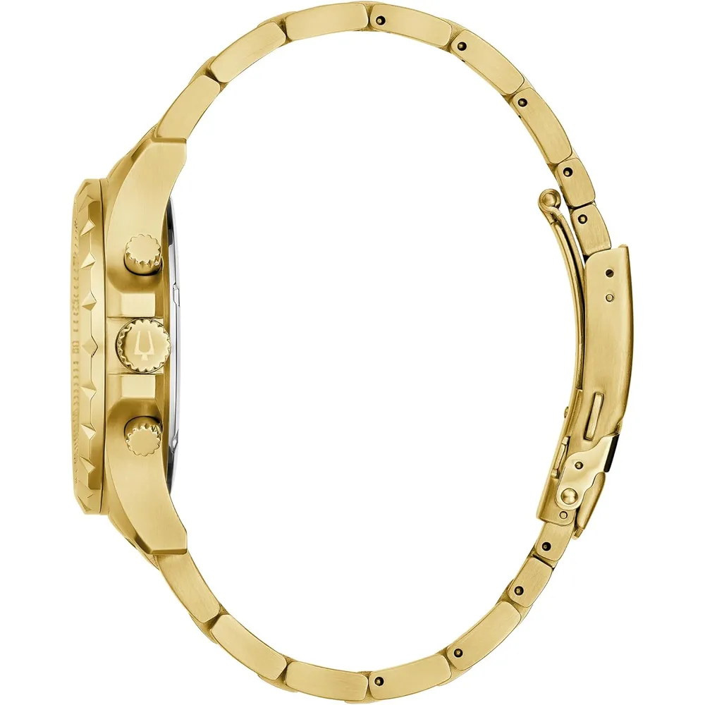 Bulova reloj clásico de vestir cronógrafo para hombre de cuarzo con calendario | Oro