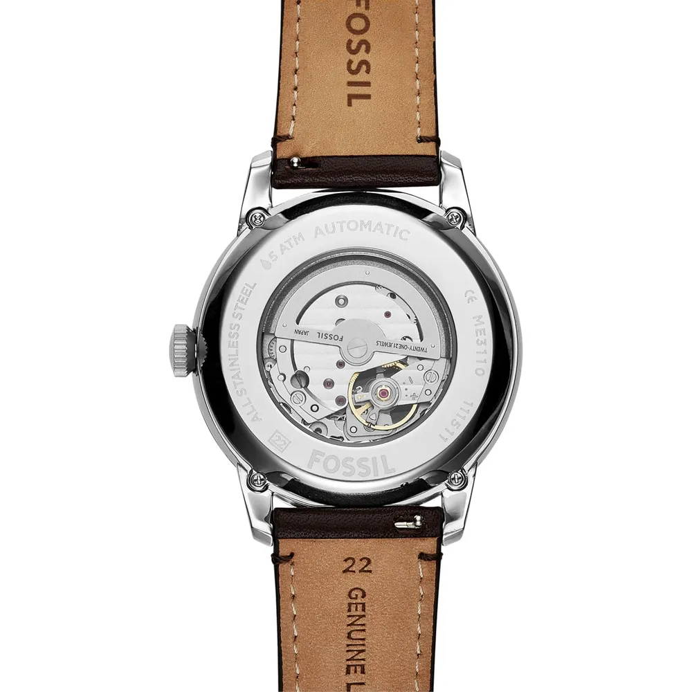 b0183nwfb2_2_webp.webp Fossil reloj automático Townsman para hombre, acero inoxidable | Azul/ Marrón