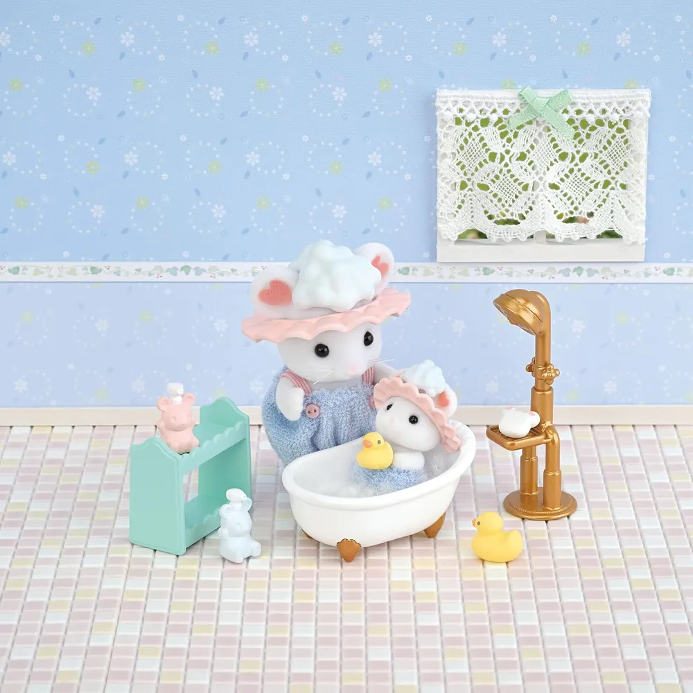 SET SYLVANIAN FAMILIES BAÑO CON BURBUJAS