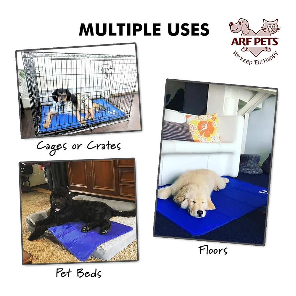 Alfombrilla de Auto Refrigeración para Mascotas para Perreras - Cajones y Camas- Arf Pets - Azul
