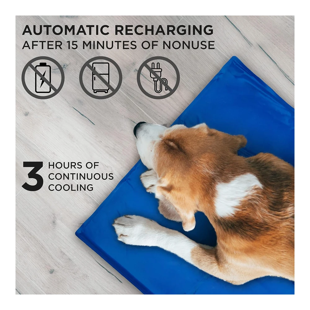 Alfombrilla de Auto Refrigeración para Mascotas para Perreras - Cajones y Camas- Arf Pets - Azul