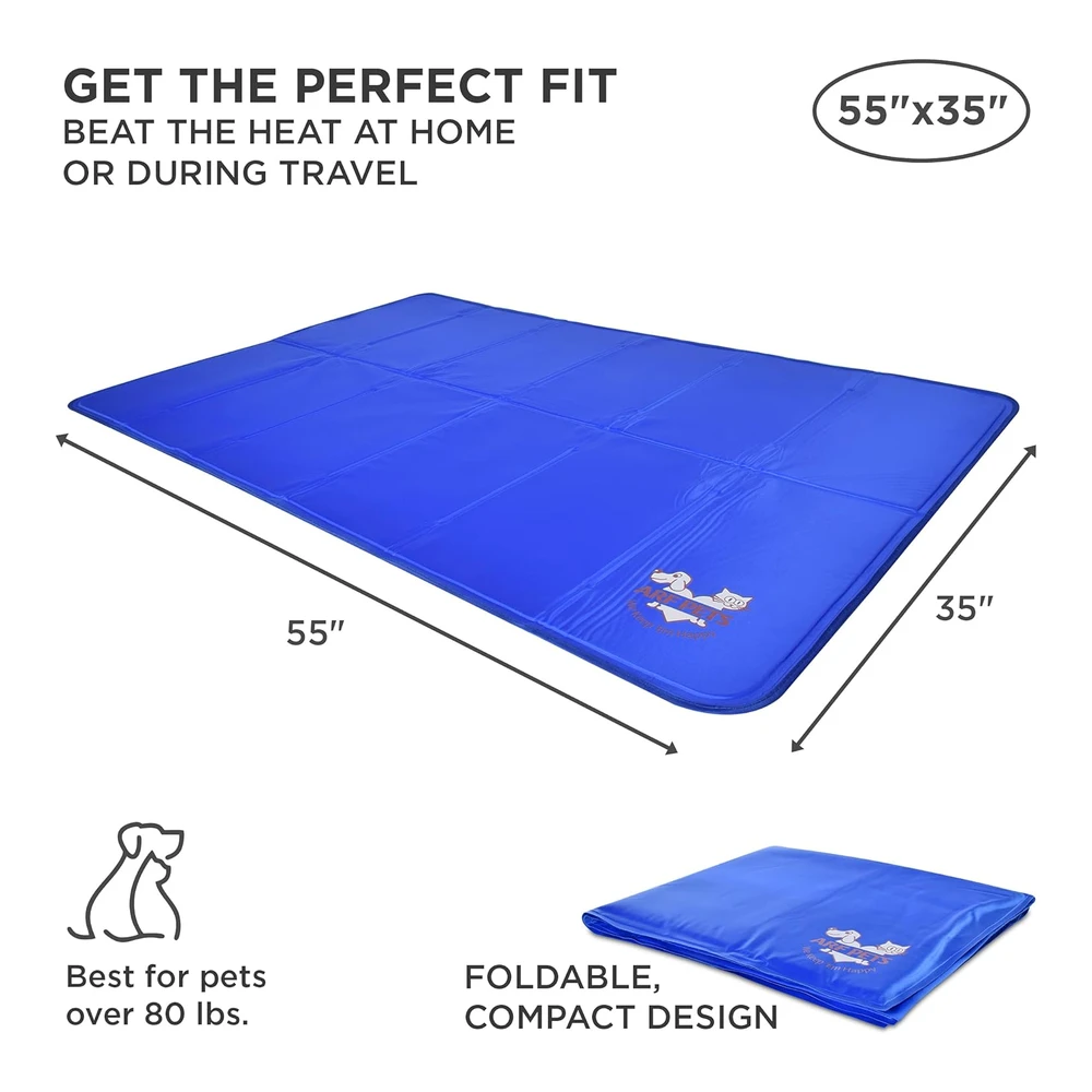 Alfombrilla de Auto Refrigeración para Mascotas para Perreras - Cajones y Camas- Arf Pets - Apclpd0135 - Azul - 1