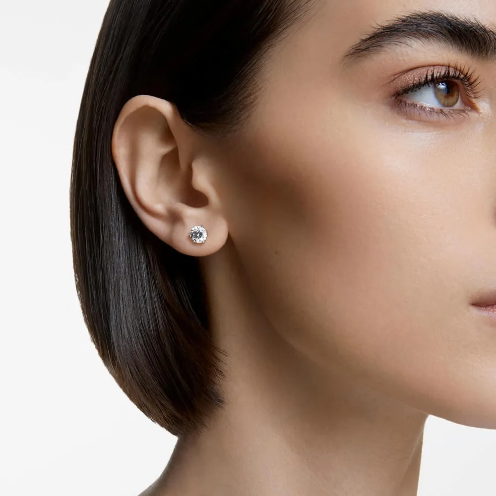 SWAROVSKI ARETES STUD REDONDO STILLA ACABADO RODIO PARA MUJER | PLATEADO