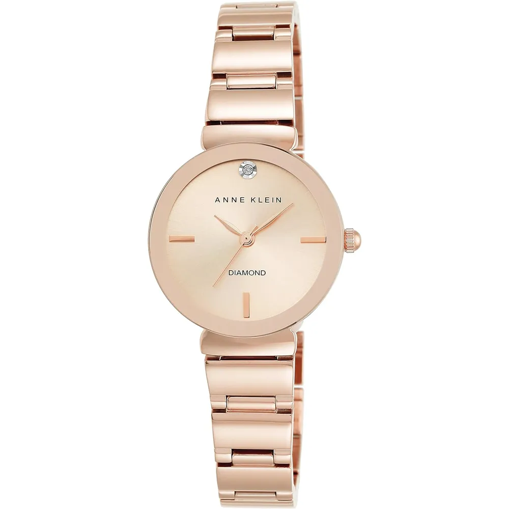 Anne Klein AK/2434EMGB reloj con diamante verdadero y pulsera para mujer | 28 mm - Oro Rosa