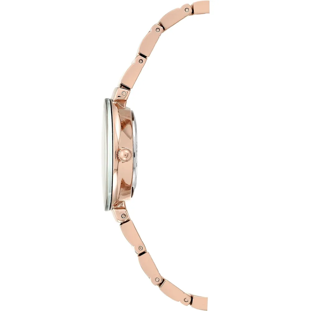 Anne Klein AK/2434EMGB reloj con diamante verdadero y pulsera para mujer | 28 mm - Oro Rosa