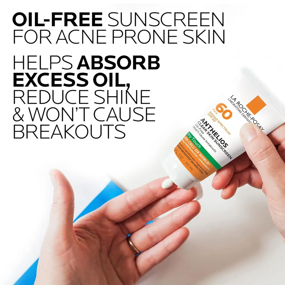 PROTECTOR SOLAR FACIAL SPF 60 CLEAR SKIN ANTHELIOS LA ROCHE-POSAY 1.7 OZ / 50 ML