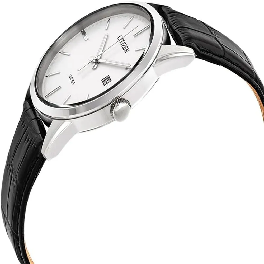 Citizen BI5000-01A reloj de cuarzo para hombre con correa de cuero negra | Negro