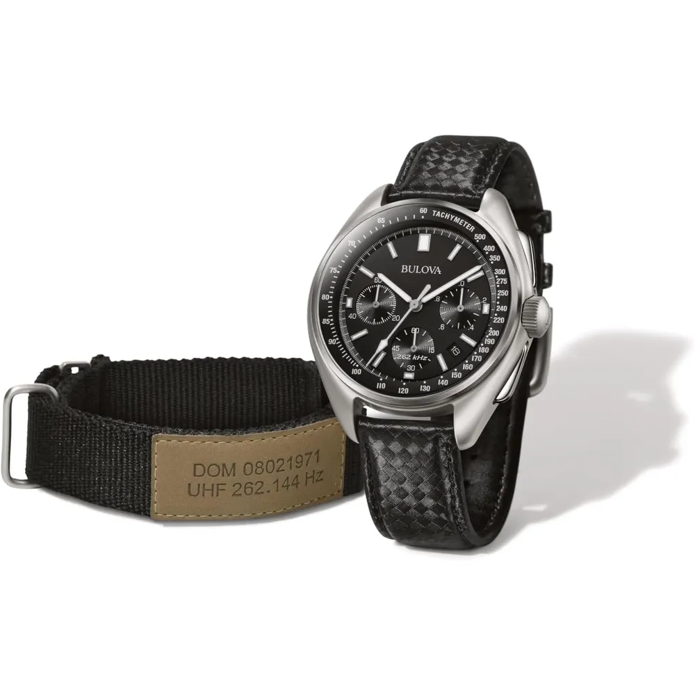 Bulova reloj Archive Lunar Pilot hombre cronógrafo 6 agujas de cuarzo | Negro