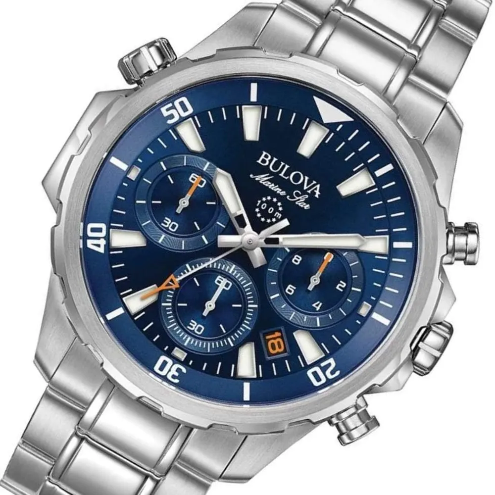 b01ajf1kls_1_webp.webp Bulova reloj cronógrafo Marine Star B de cuarzo para hombre con 6 agujas | Plateado