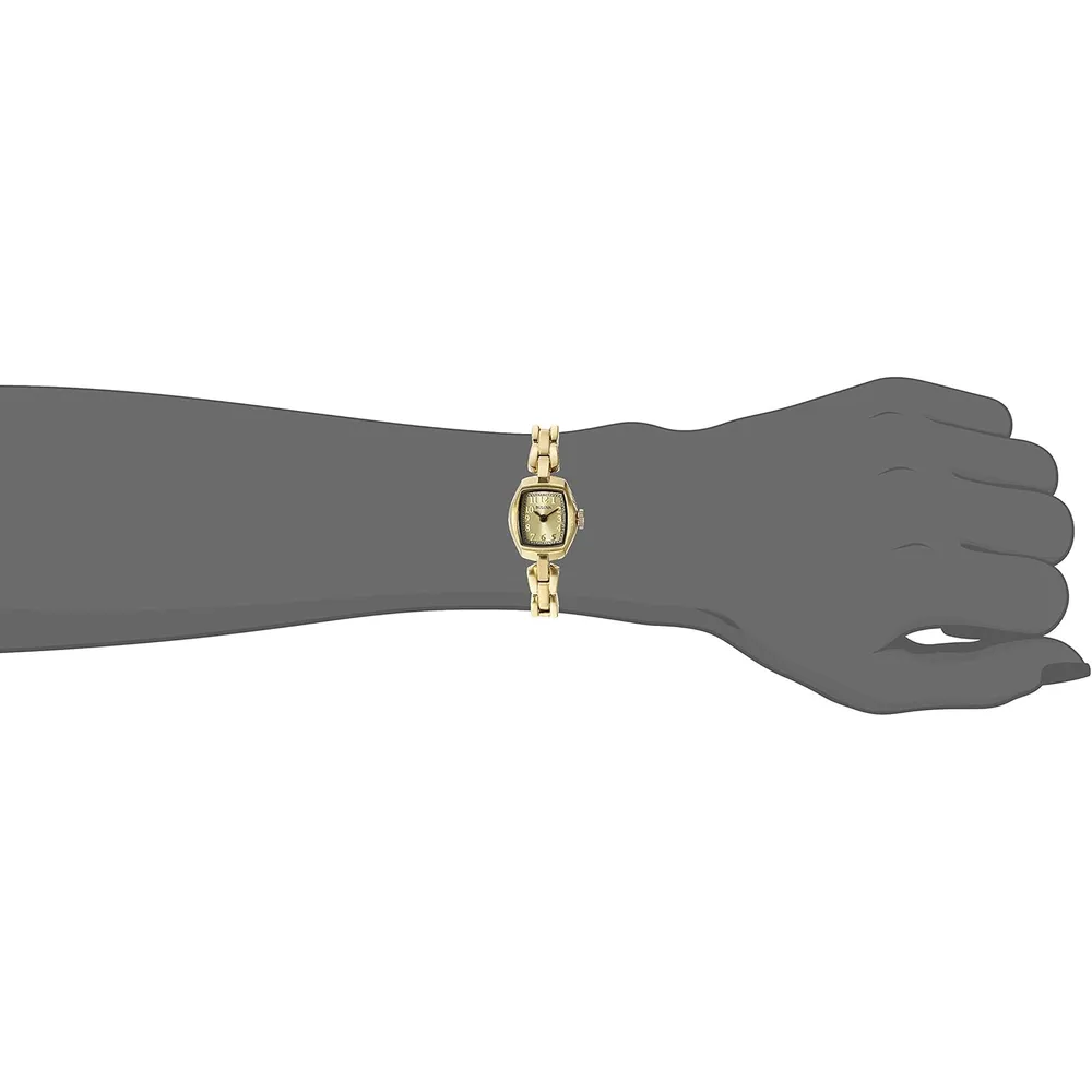 Bulova reloj clásico de vestir mini mujer cuarzo dos agujas marcadores arábigos | Oro
