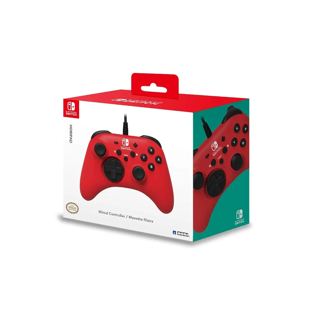 HoriPad Mando con Cable Rojo para Nintendo Switch - Licenciado por Nintendo