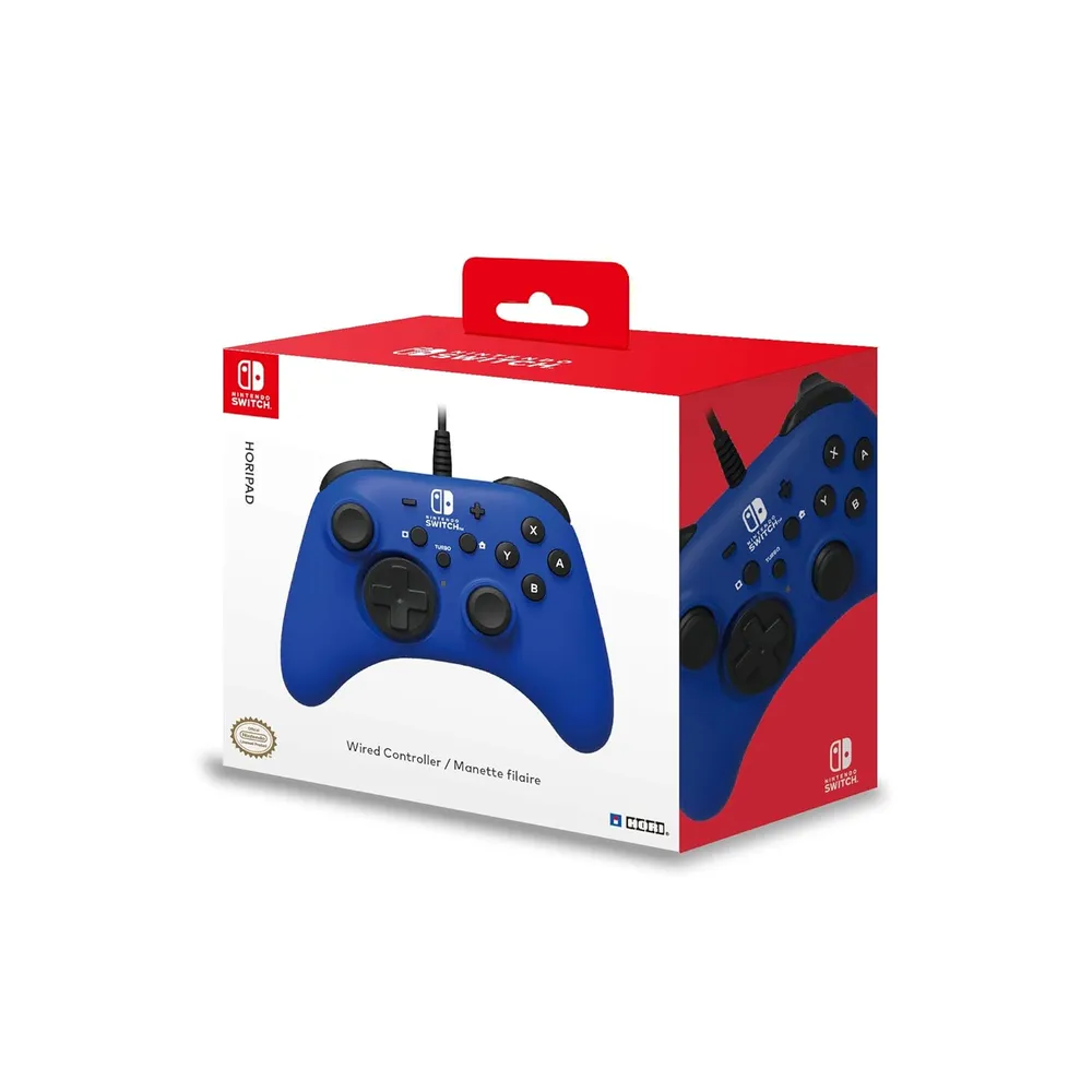 HoriPad Mando con Cable Azul para Nintendo Switch - Licenciado por Nintendo