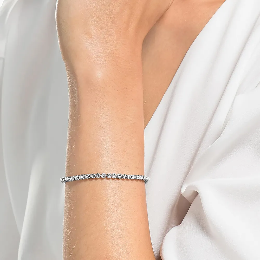 SWAROVSKI PULSERA IMBER ACABADO RODIO PARA MUJER | BLANCO