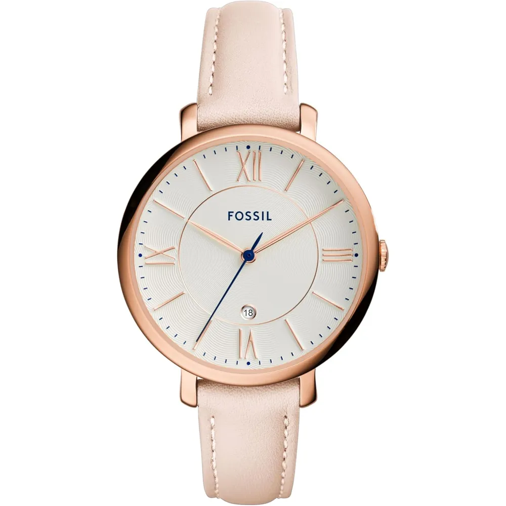 Fossil reloj de cuarzo Jacqueline para mujer, acero inoxidable | Rosa