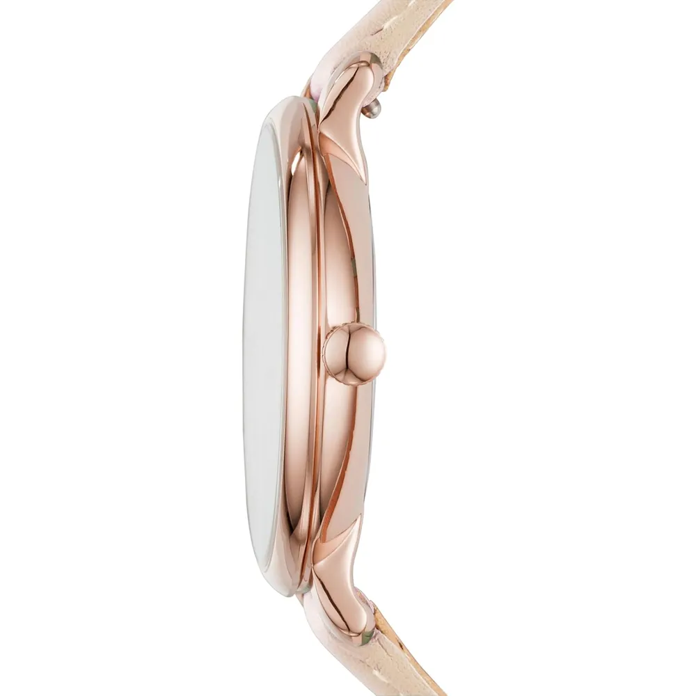 Fossil reloj de cuarzo Jacqueline para mujer, acero inoxidable | Rosa