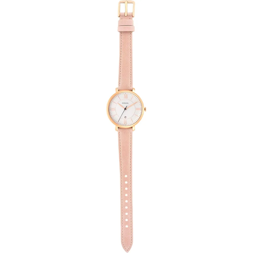 Fossil reloj de cuarzo Jacqueline para mujer, acero inoxidable | Rosa